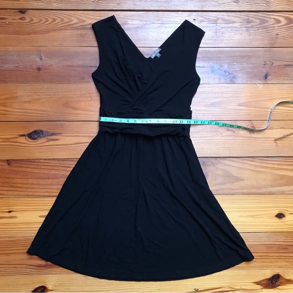 Lilla P Black V-Neck Viscose Dress, EUC, S - Picture 3 of 10